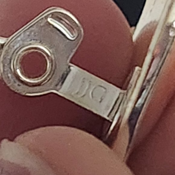 JJG Silver Tone Clip On Earrrings - Picture 8 of 9